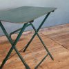 Tavolino da bistrò verde scuro in ferro pieghevole